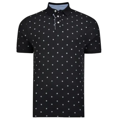 Compass Print Polo Shirt