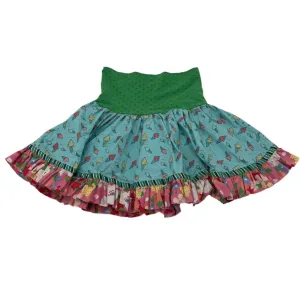Cotton Ruffle Skirt / Ice Cream