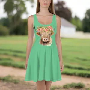 Cow Lovers Udderly Chic Skater Dress, lioness-love