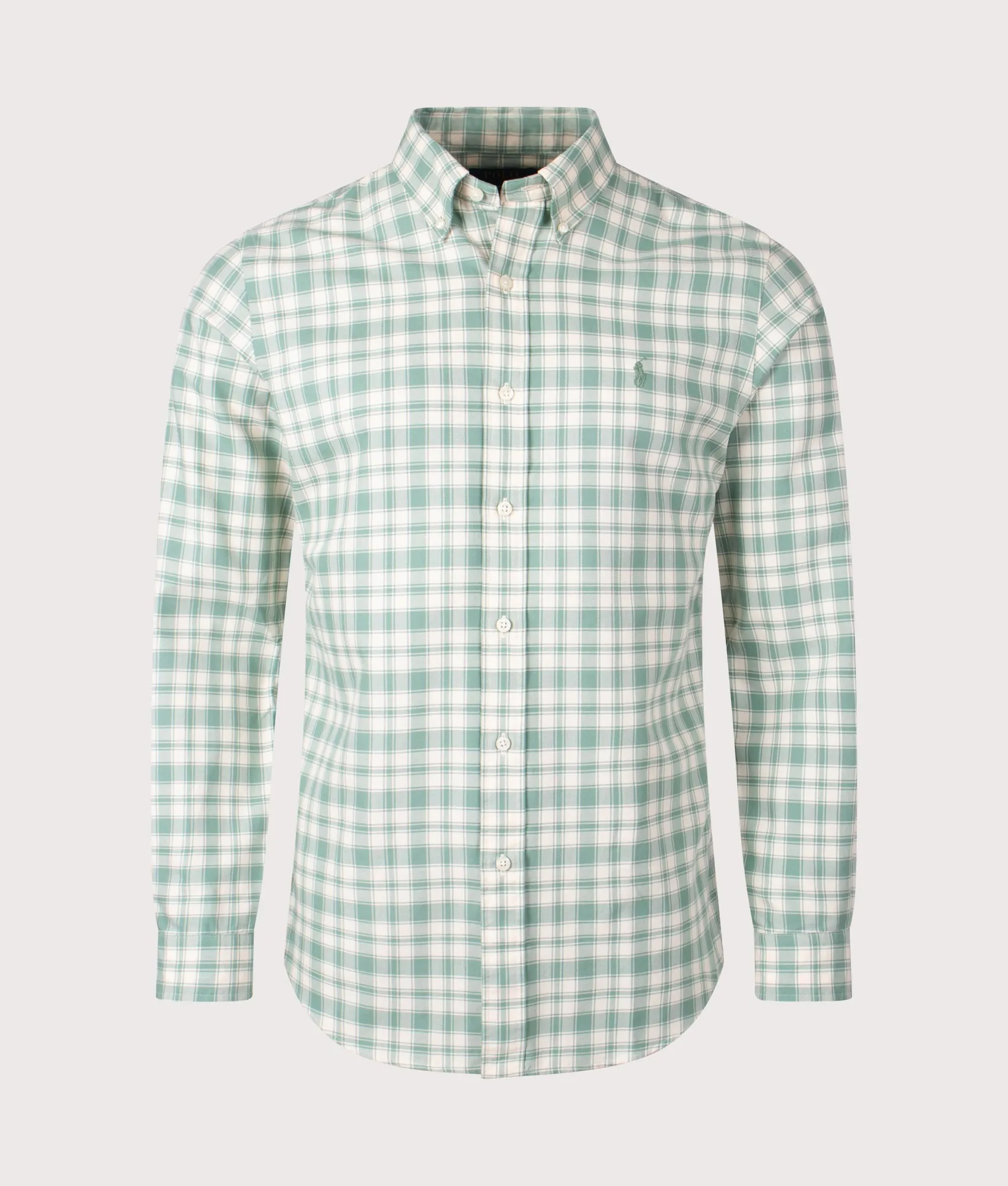 Custom Fit Plaid Oxford Shirt