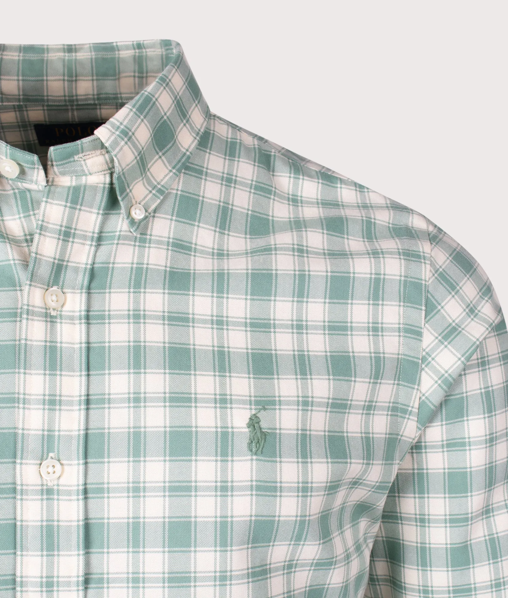 Custom Fit Plaid Oxford Shirt
