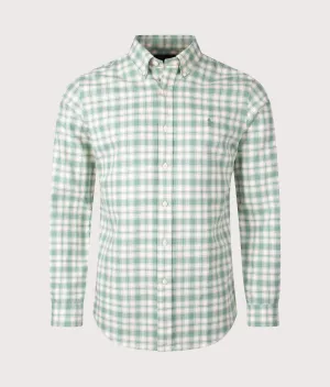 Custom Fit Plaid Oxford Shirt