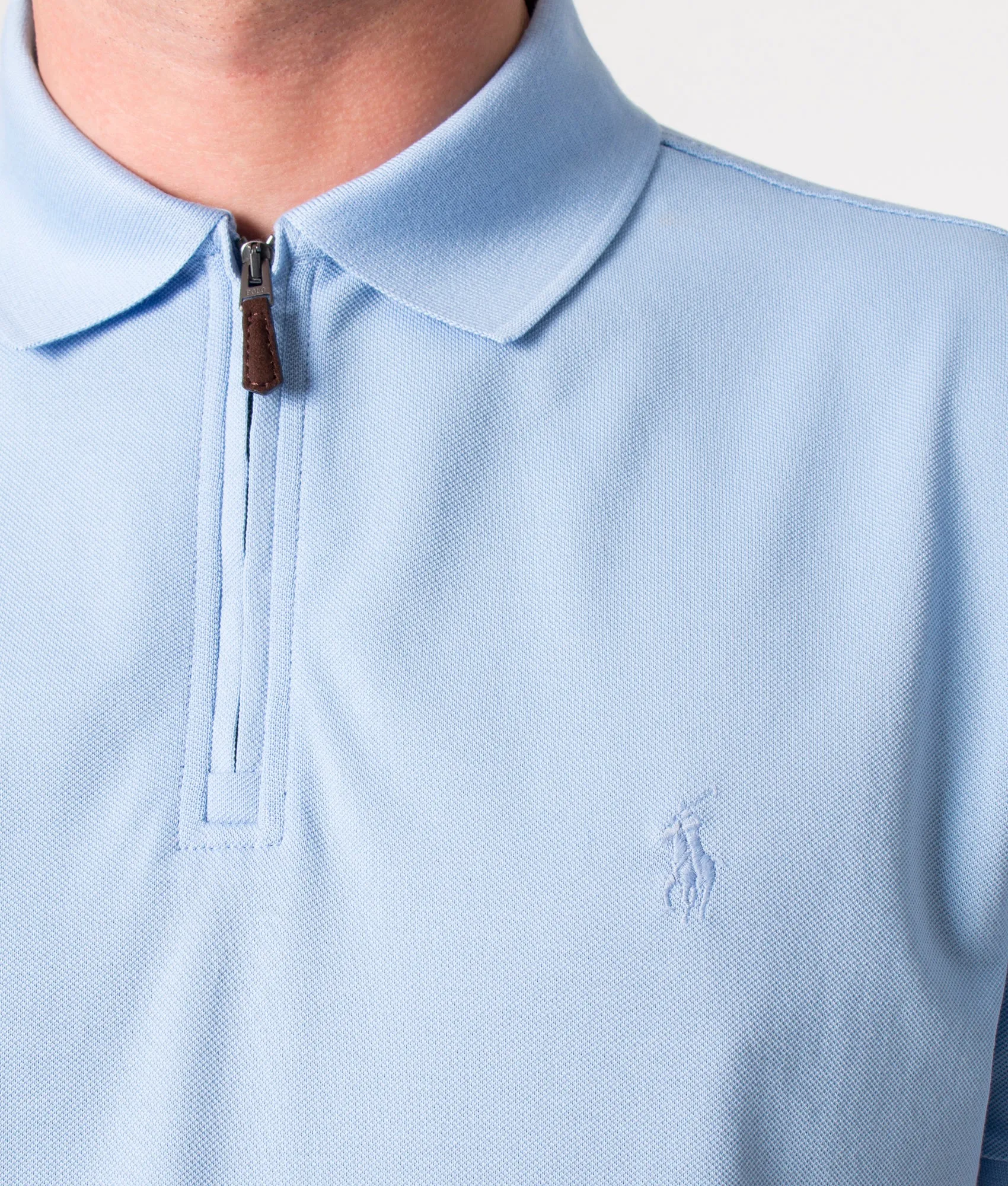 Custom Slim Fit zip Stretch  Polo Shirt