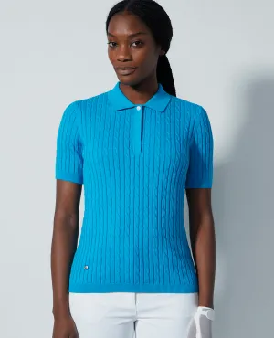 DAILY SPORTS Madelene Cashmere Knitted Polo 273 Sea Salt