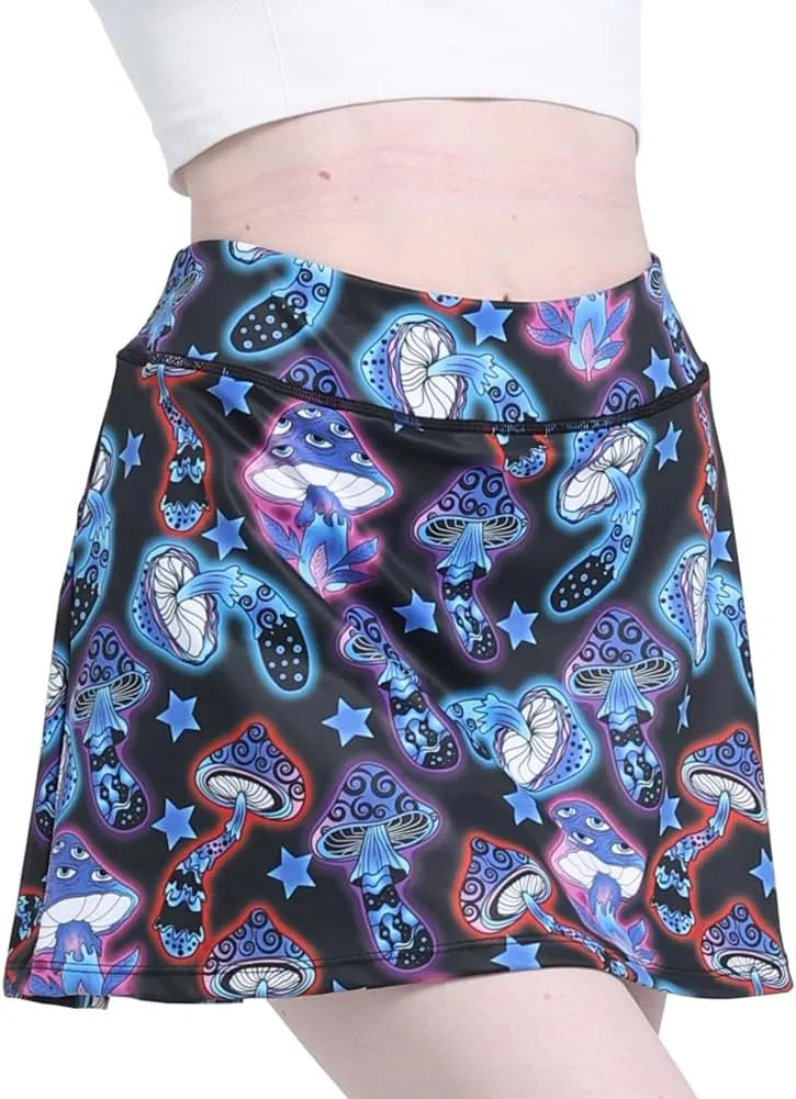 Dinosaur Women's Skorts Skirts High Waisted Golf Pleated Skirts for Running Pickleball Workout