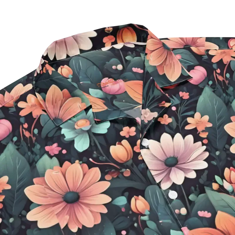 Dipaliz Blooms Vibrant Button Shirt Colorful Flowers