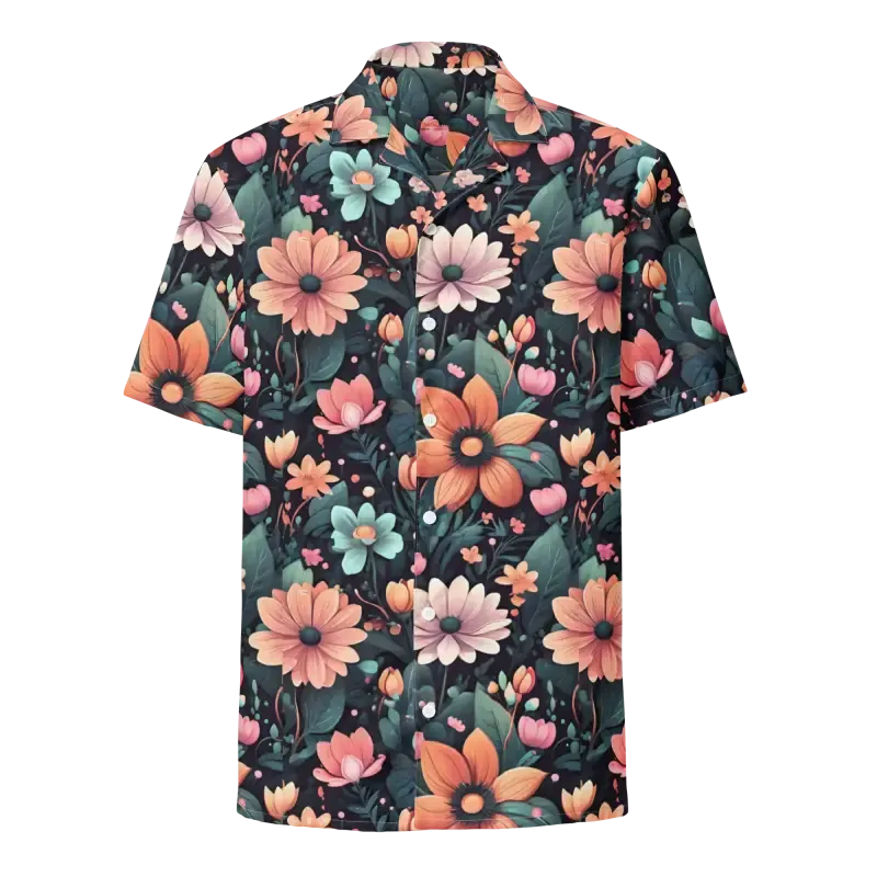 Dipaliz Blooms Vibrant Button Shirt Colorful Flowers