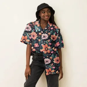 Dipaliz Blooms Vibrant Button Shirt Colorful Flowers