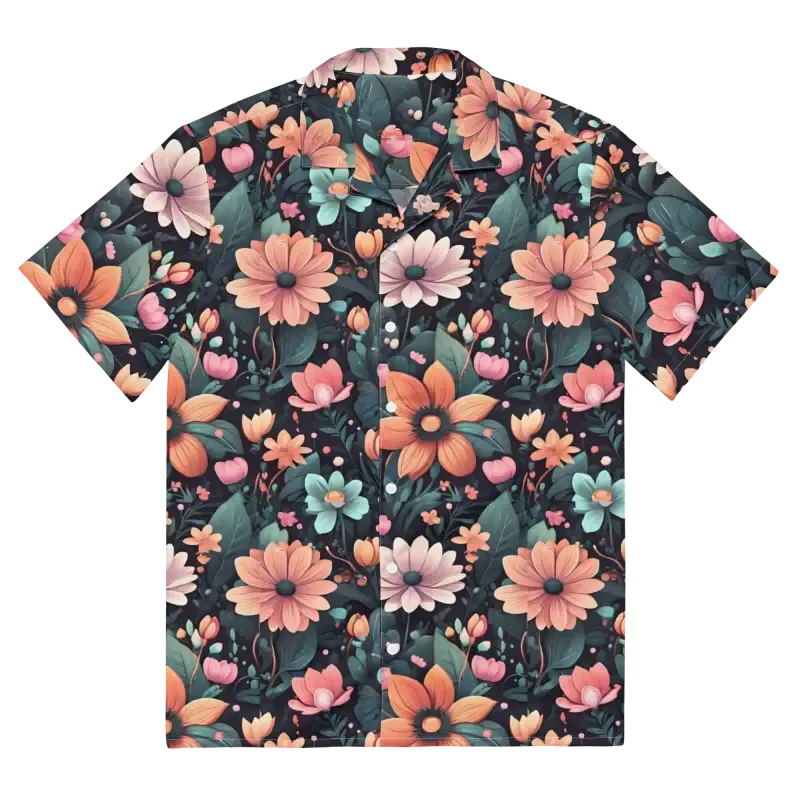 Dipaliz Blooms Vibrant Button Shirt Colorful Flowers
