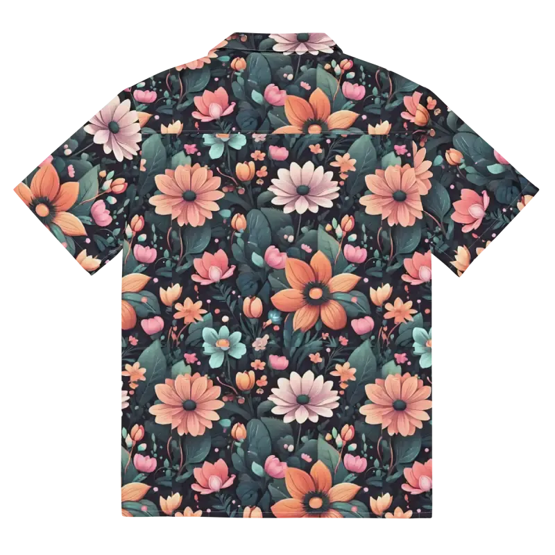 Dipaliz Blooms Vibrant Button Shirt Colorful Flowers