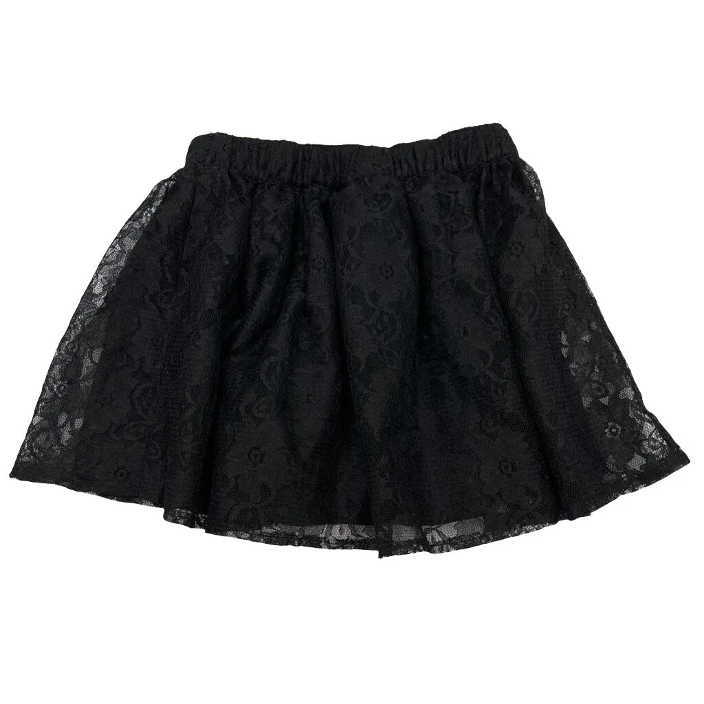 Elastic Waist Lace Skirt