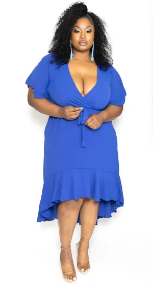 Fallen Blue Flowy Dress
