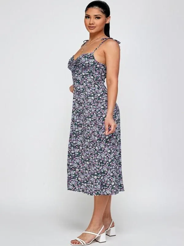 Floral Print Midi Dress