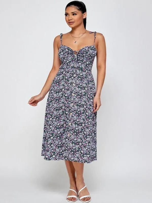 Floral Print Midi Dress
