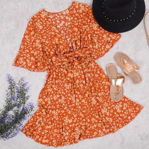 Floral Sunset Flowy Dress
