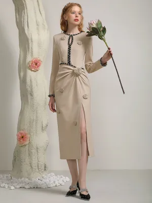 Flower Rose Drape Classy Chic One-Piece