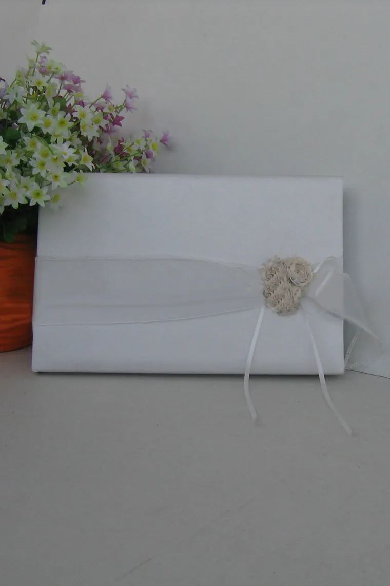 Flowers/Ribbon Guestbook & Pen Set