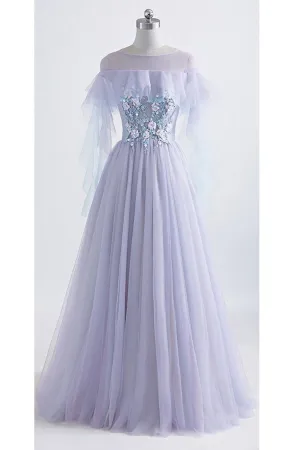 Flowy Tulle Lilac 8th Grade Formal Dress Prom Dress ,21121318