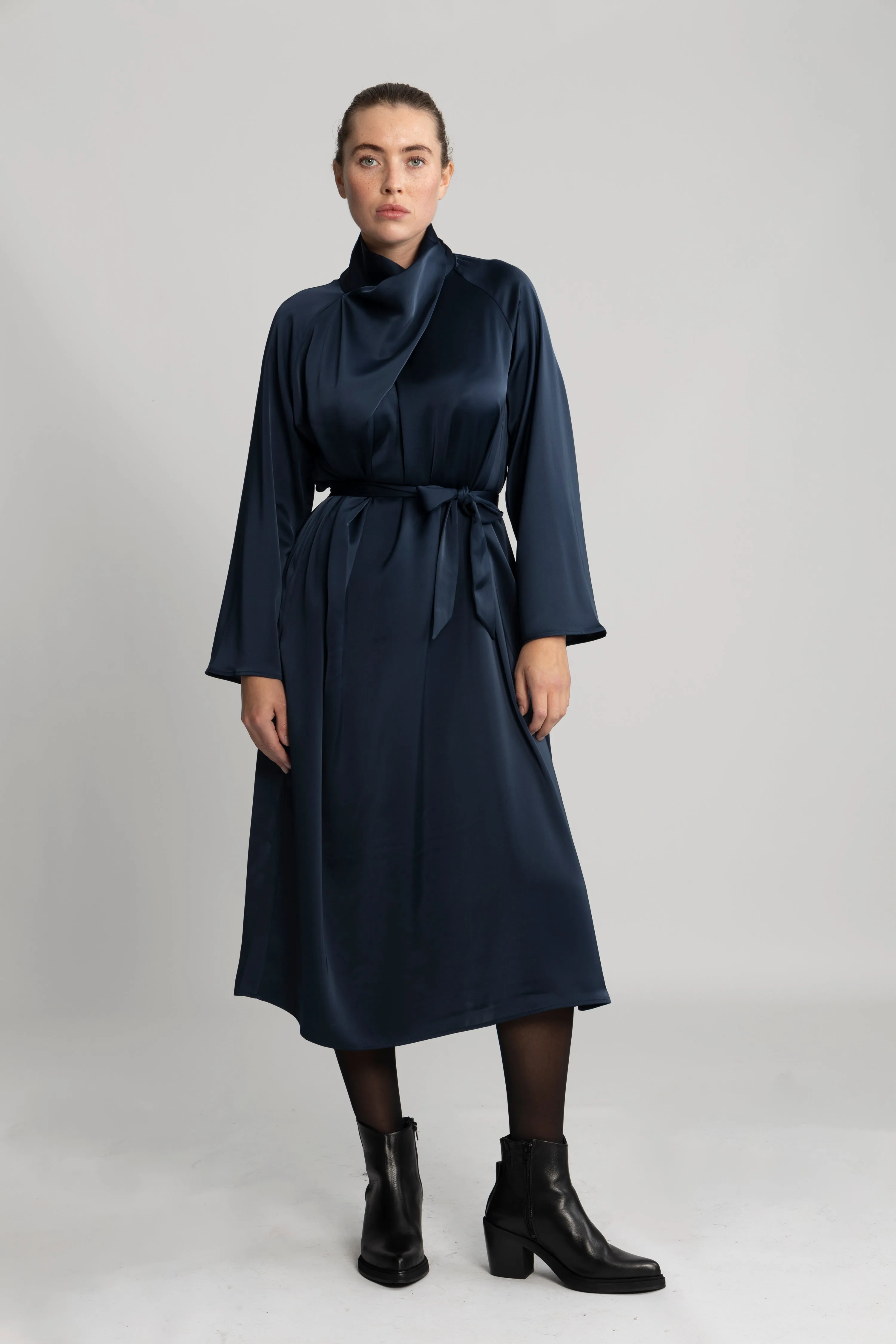 Garbo Dress - Dark Navy
