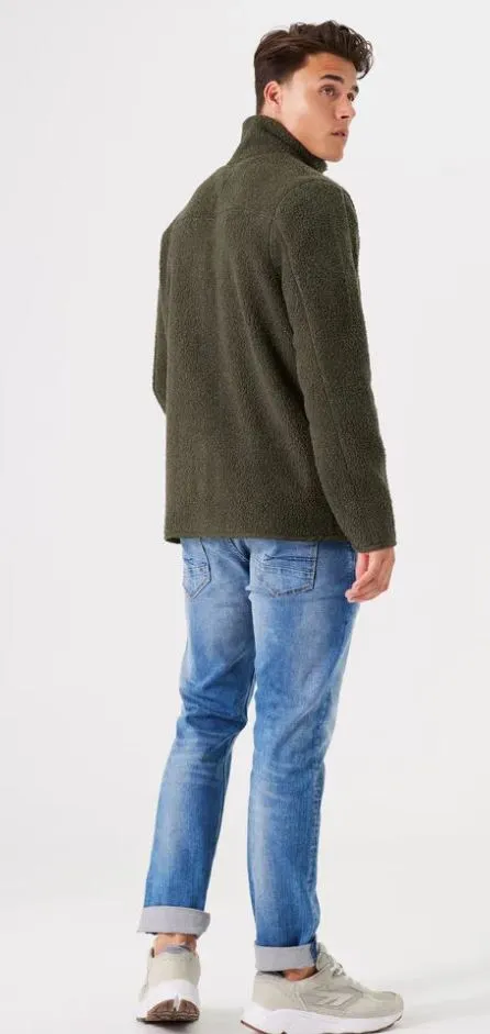 GARCIA Green Teddy Cardigan