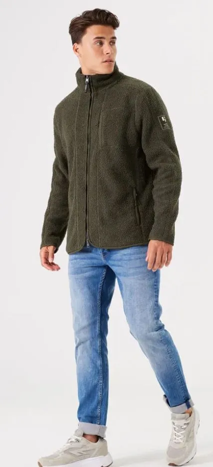 GARCIA Green Teddy Cardigan