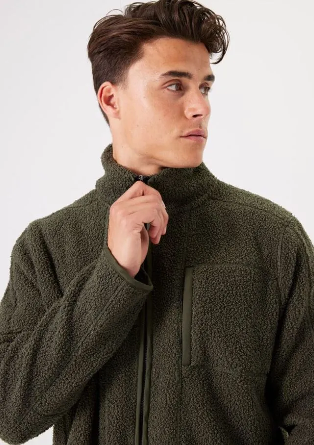 GARCIA Green Teddy Cardigan
