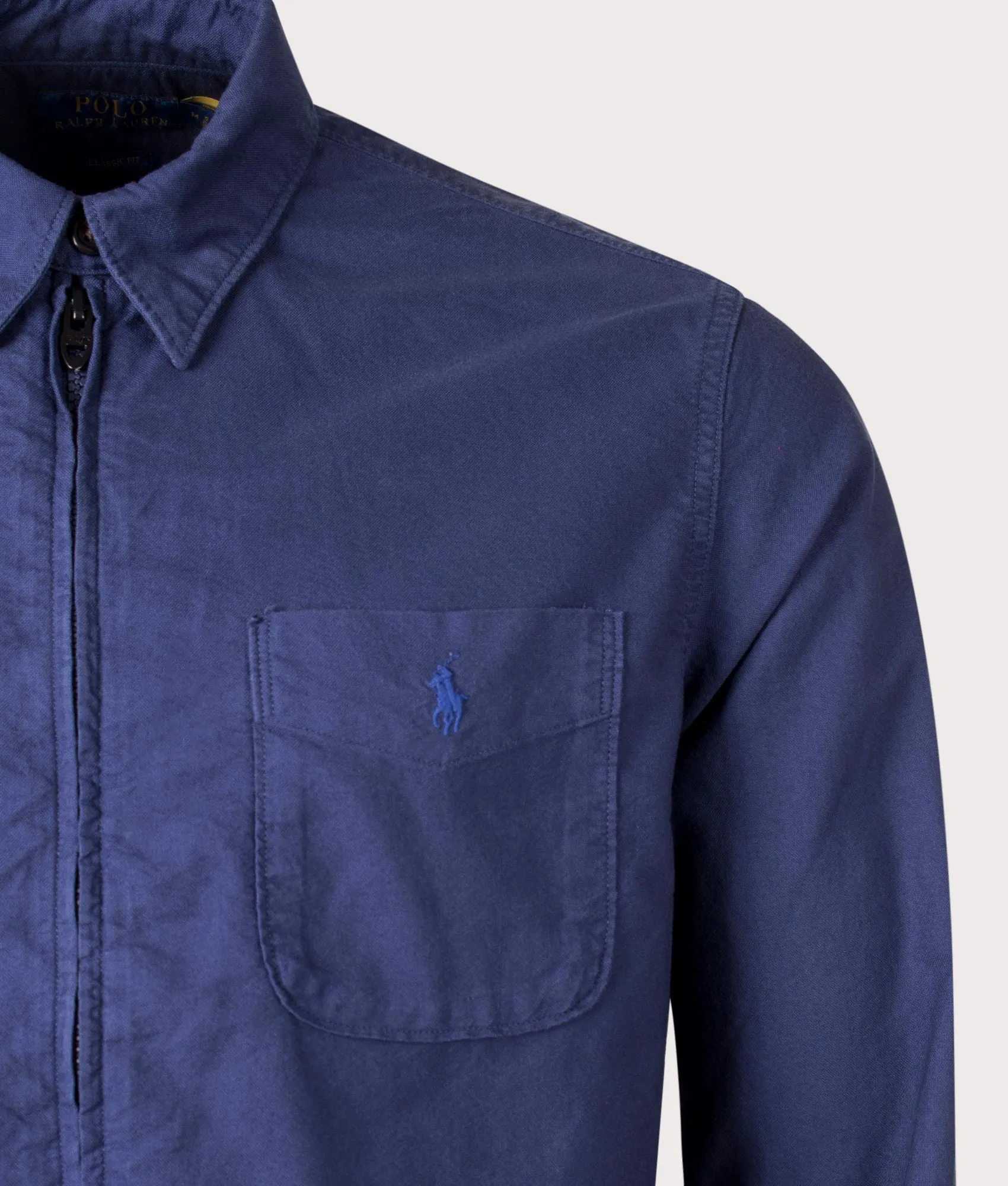 Garment Dyed Zip Oxford Overshirt