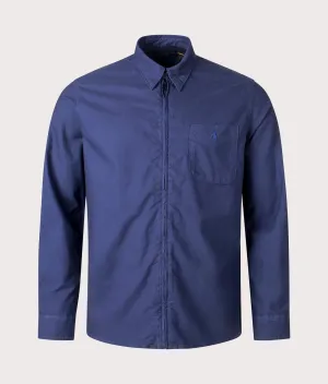 Garment Dyed Zip Oxford Overshirt