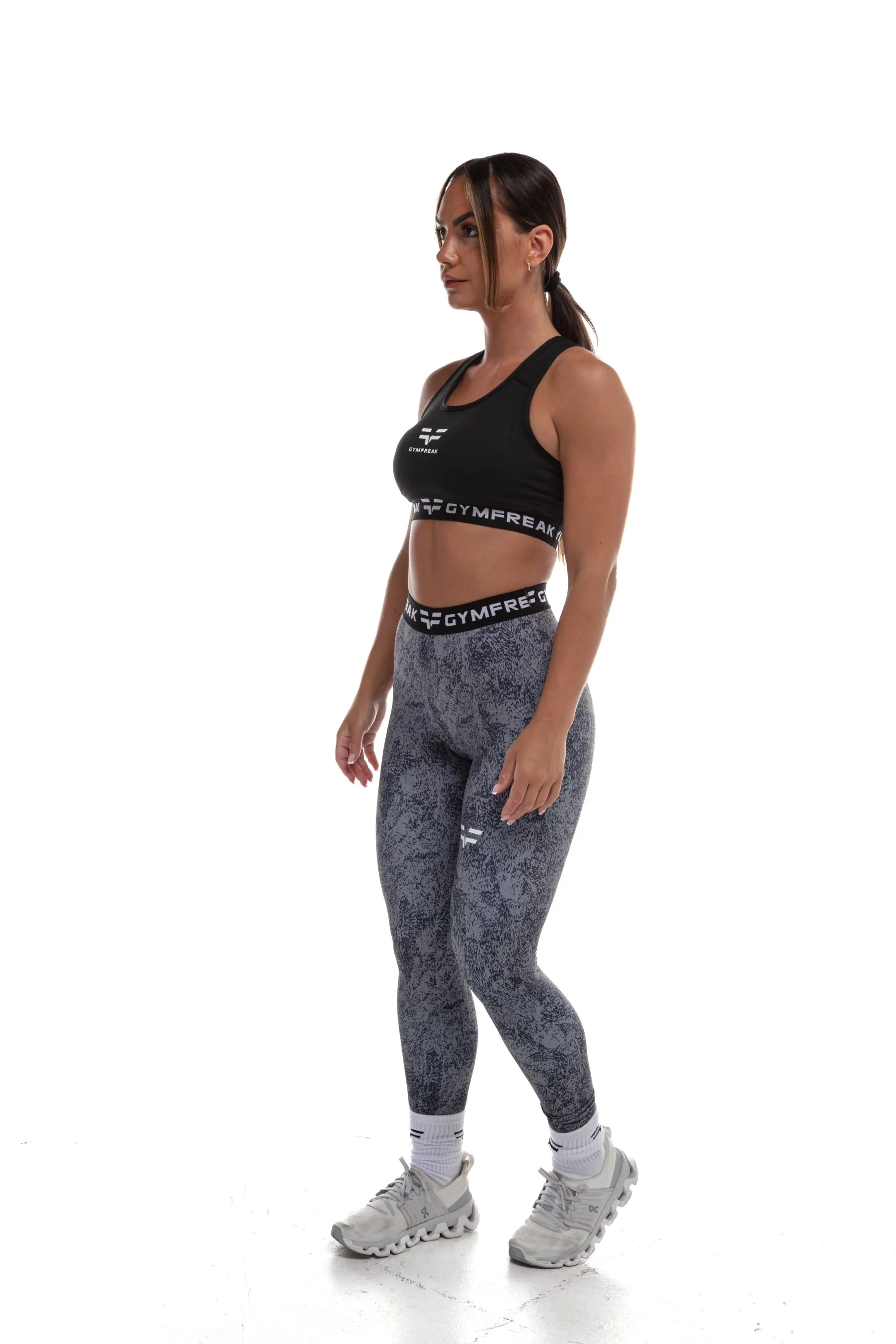 GymFreak Womens Leggings - Grey