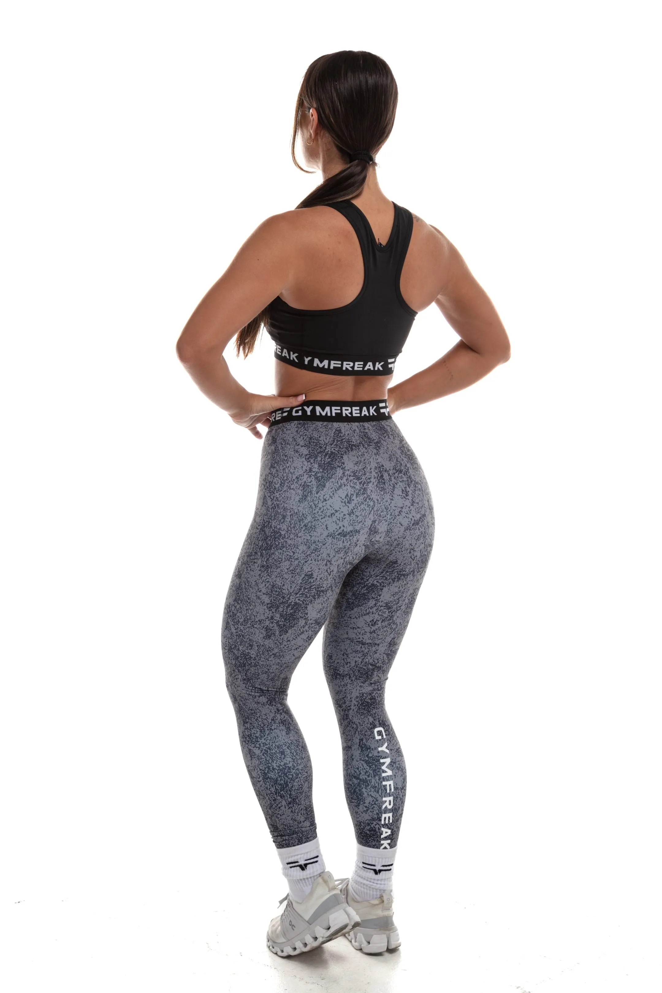 GymFreak Womens Leggings - Grey