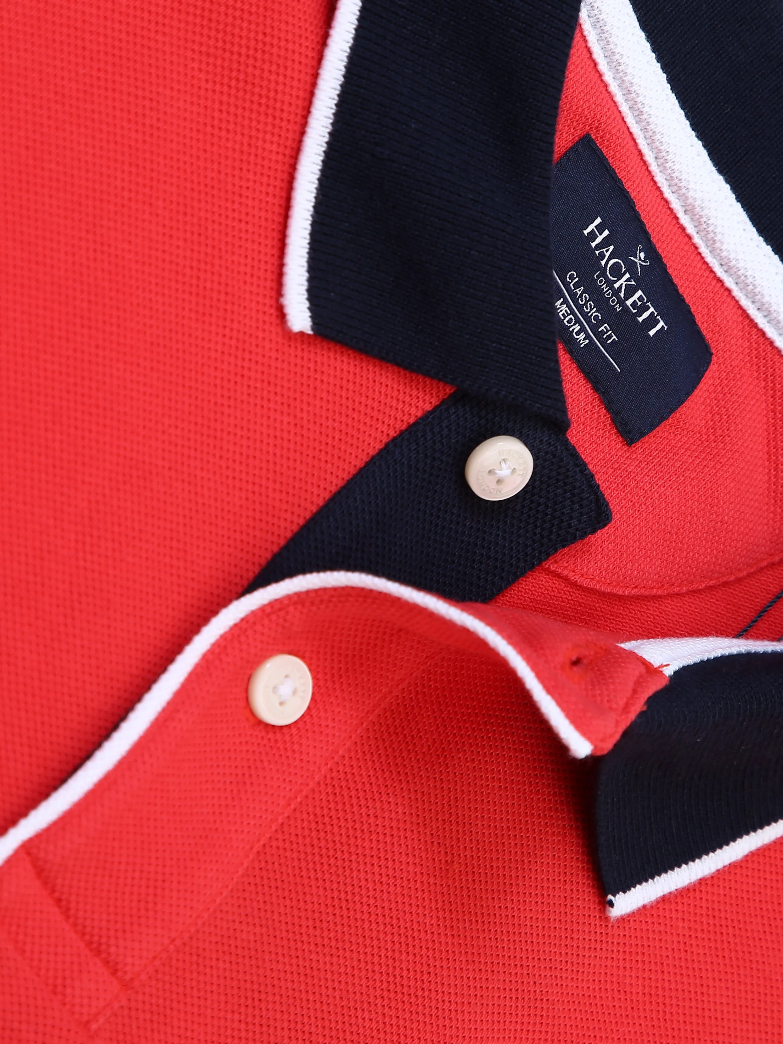 Hackett Mens S/S H Logo& Crown Crist Plain Polo HM563004