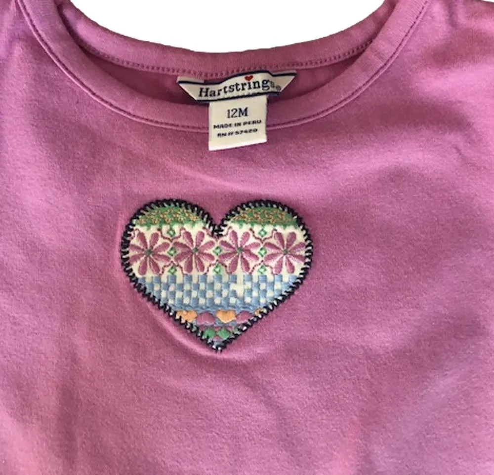 Hartstrings Purple Heart Baby Shirt 12 months
