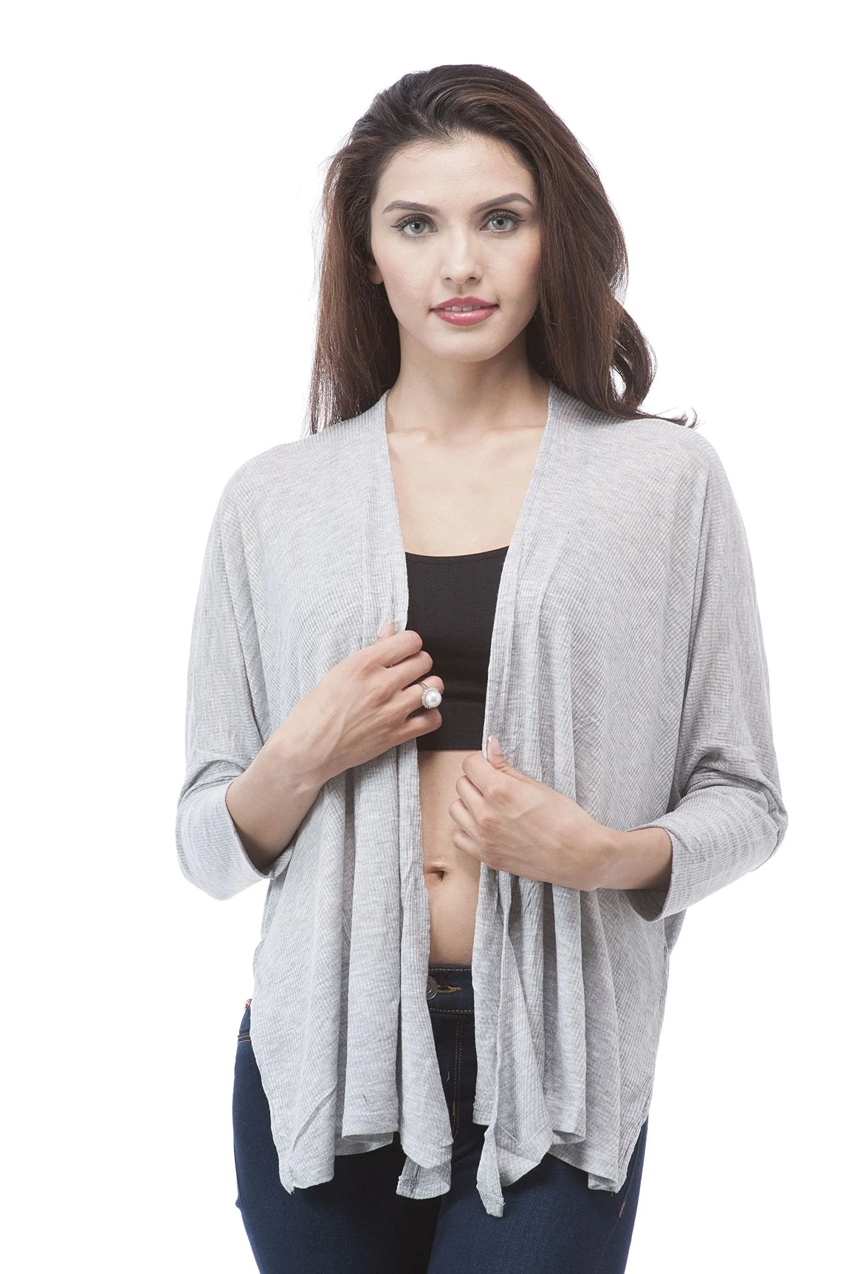 Hollywood Star Fashion Light Weight Open Front Batwing Cardigan