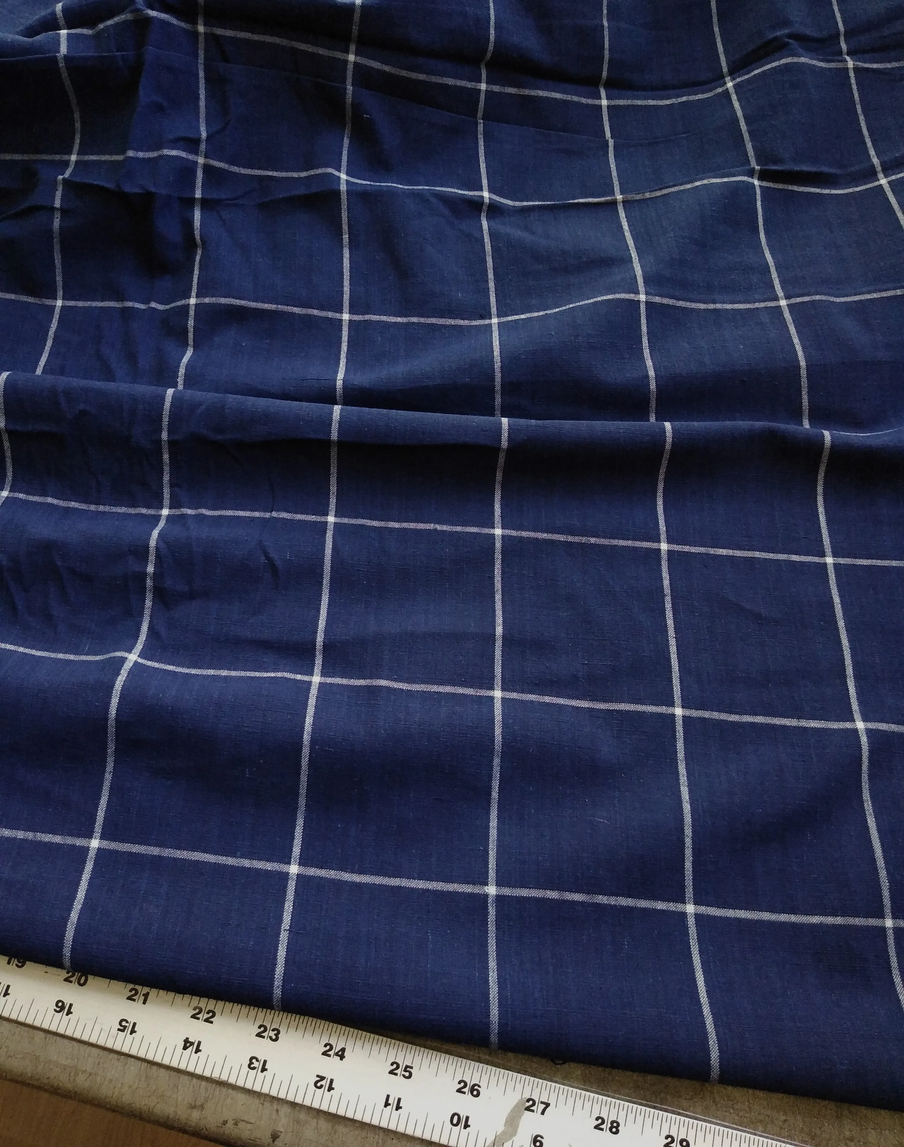 Indian Cotton / Indigo Windowpane