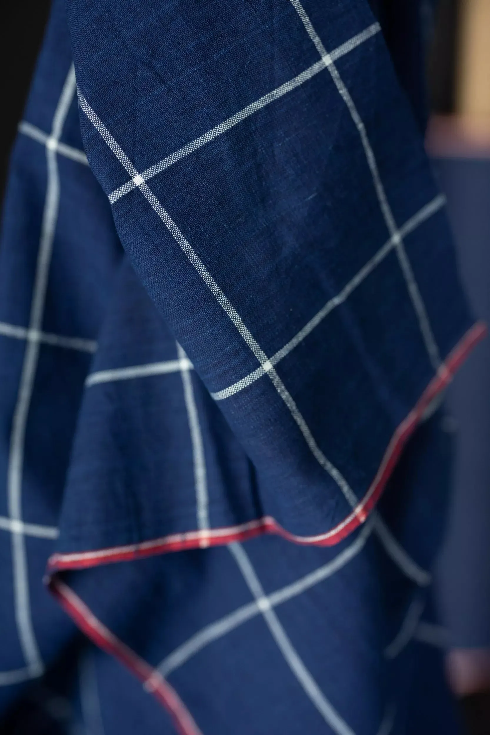 Indian Cotton / Indigo Windowpane