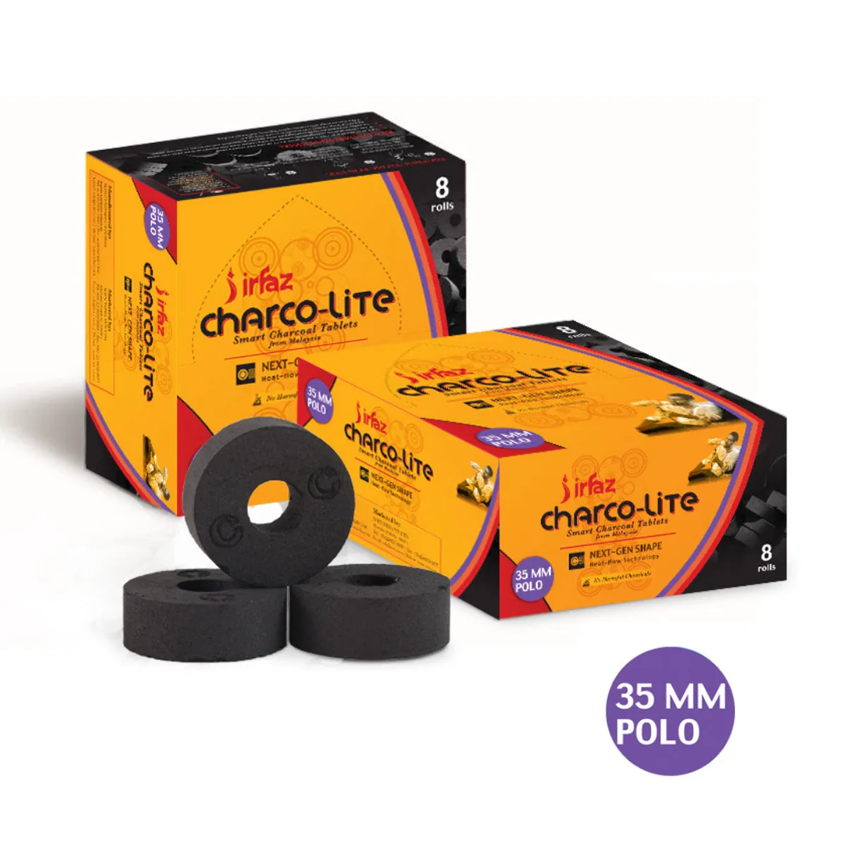 Irfaz Charco-Lite Smart Charcoal Tablets 35mm 8 Rolls