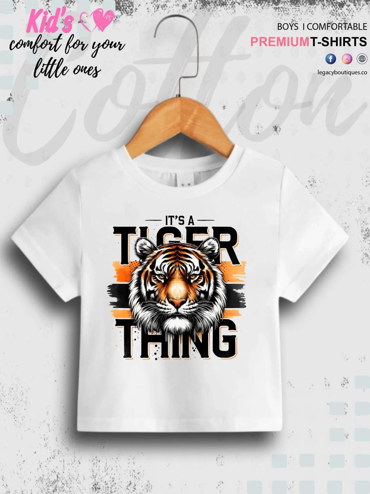 Its Tiger Thing Printed Baby Boys Casual T-Shirt In Lowest Price Only In BD