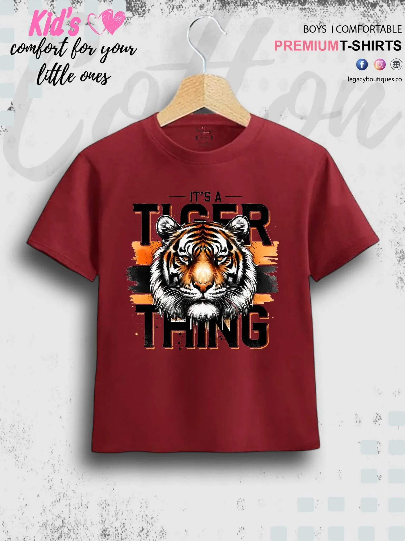 Its Tiger Thing Printed Baby Boys Casual T-Shirt In Lowest Price Only In BD