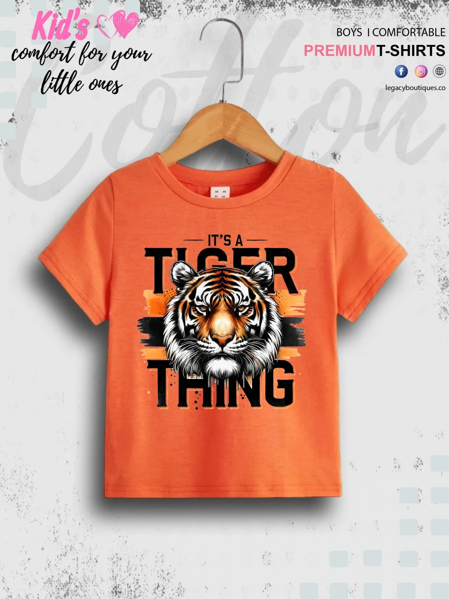 Its Tiger Thing Printed Baby Boys Casual T-Shirt In Lowest Price Only In BD