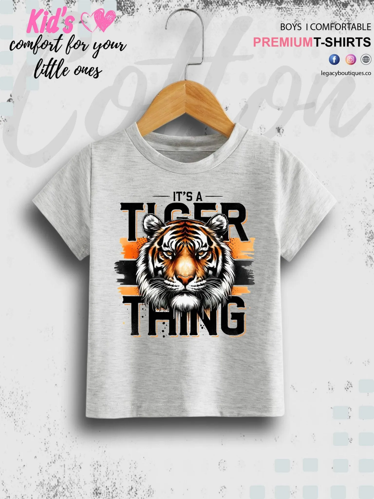 Its Tiger Thing Printed Baby Boys Casual T-Shirt In Lowest Price Only In BD