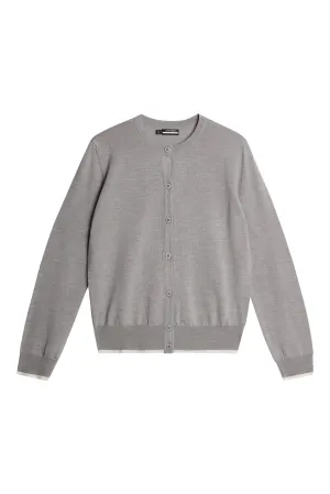 Joanna Knitted Cardigan / Light Grey Melange