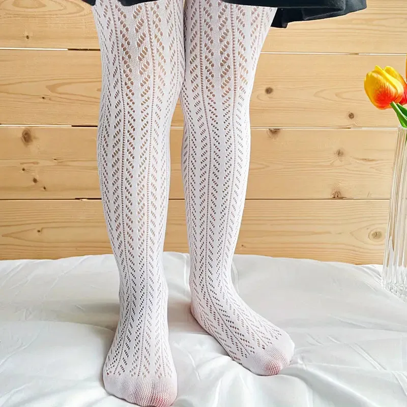 Lacey Wheat Cutout Pantyhose