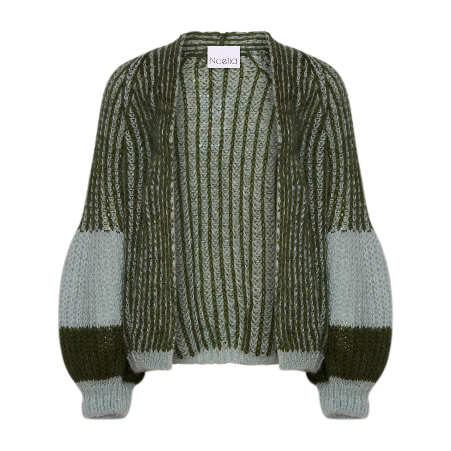 Liana Knit Cardigan - Light Blue/Army