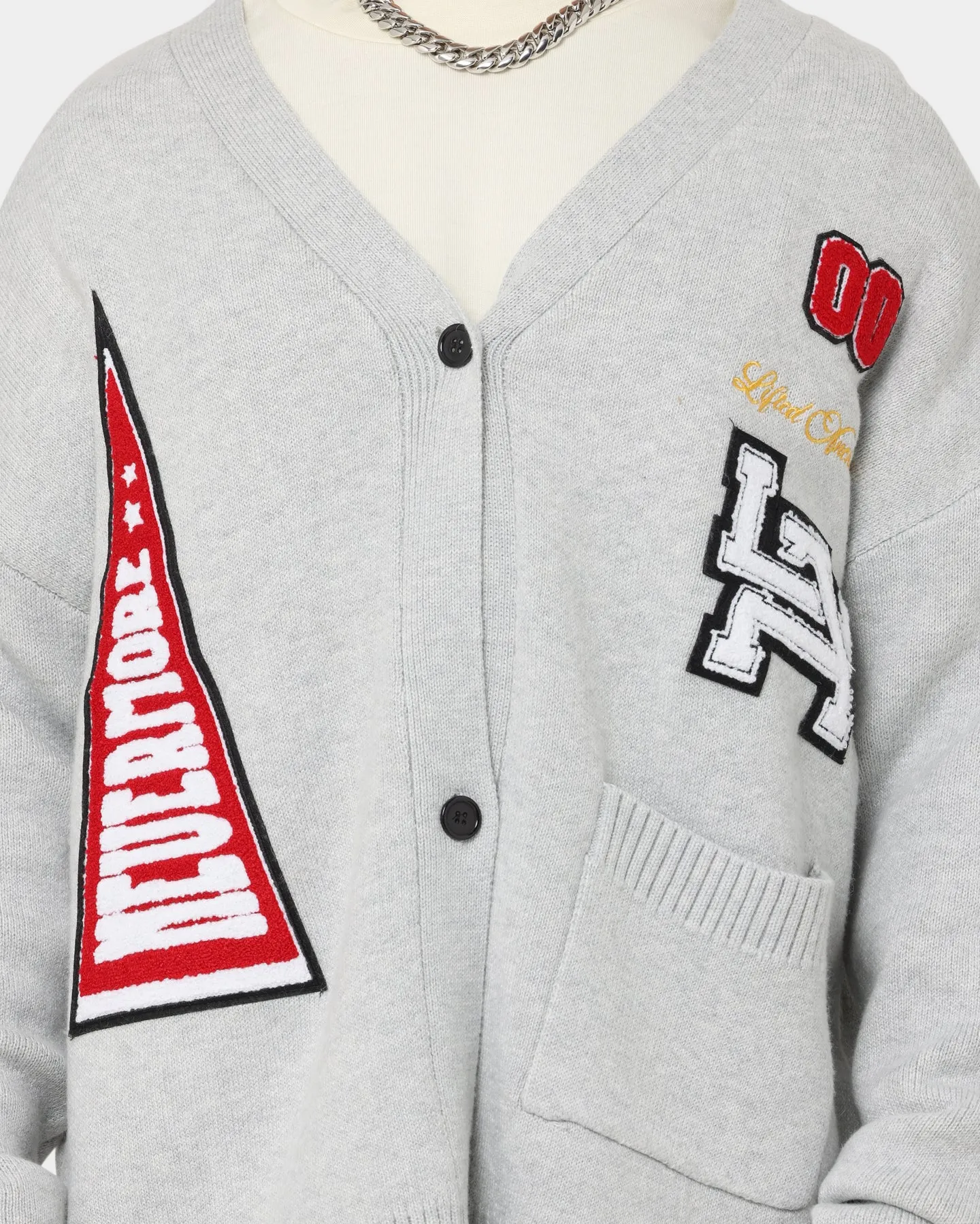 Lifted Anchors "Honors" Cardigan Light Grey