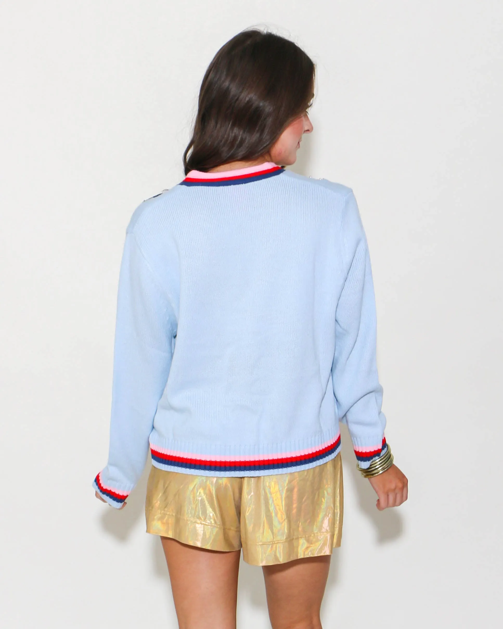 Light Blue Nutcracker & Clara Cardigan