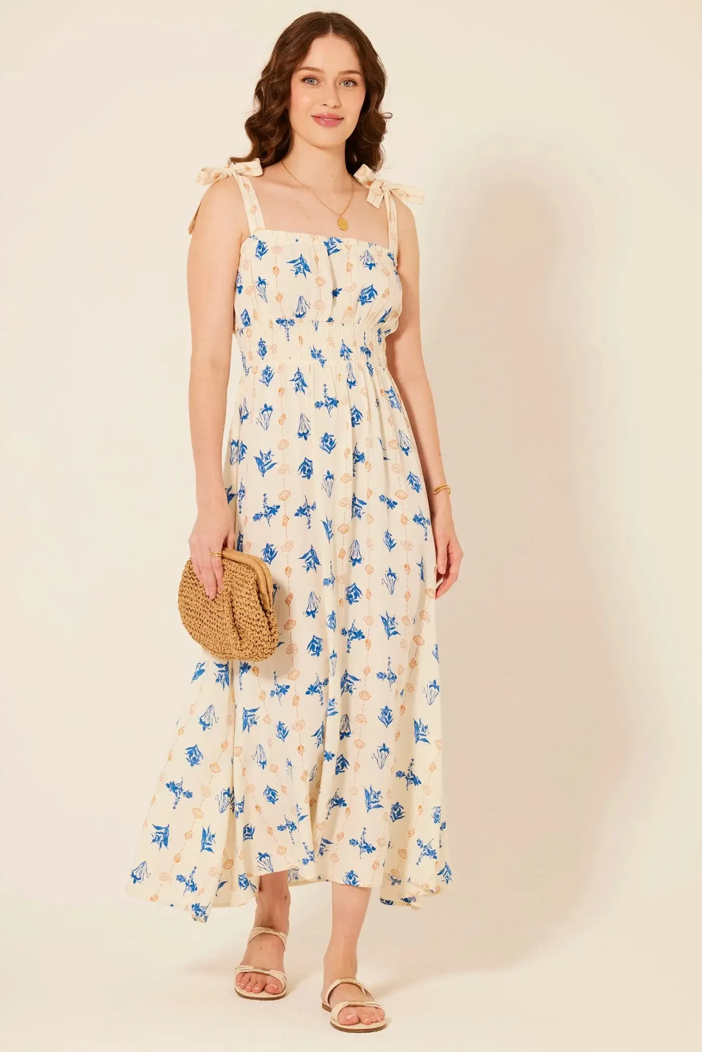 LIGHT FLOWY BEACH SIDE MAXI DRESS