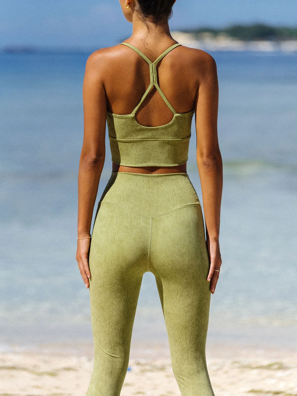 Light Green High Waisted Leggings 23”