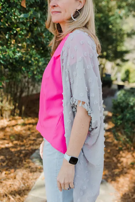 Light Sage Swiss Dot Cardigan