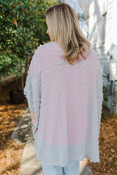 Light Sage Swiss Dot Cardigan