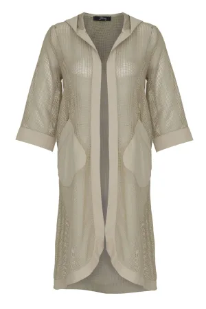 LONG MESH HOODIE